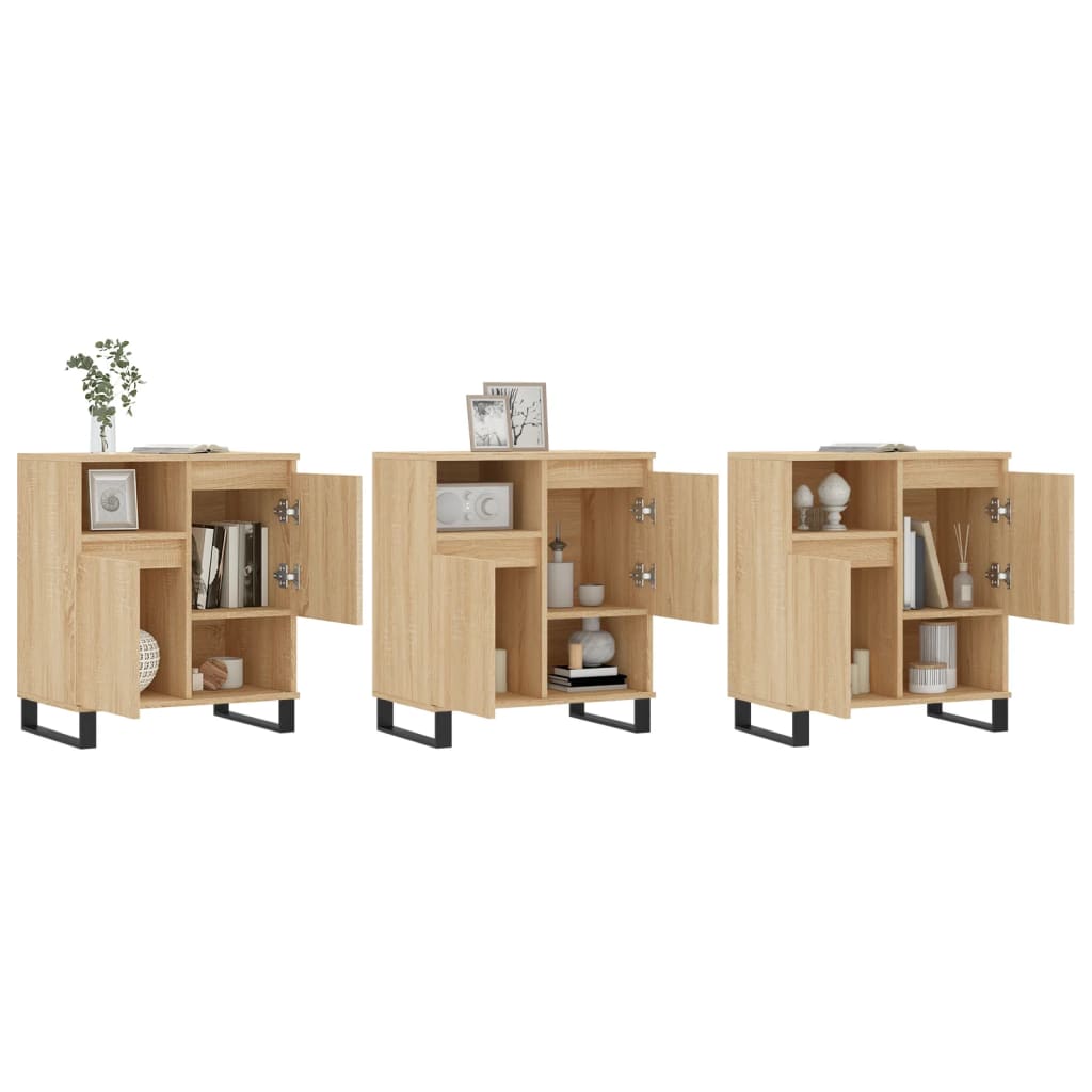 Buffets 2 pcs en bois travaillé.