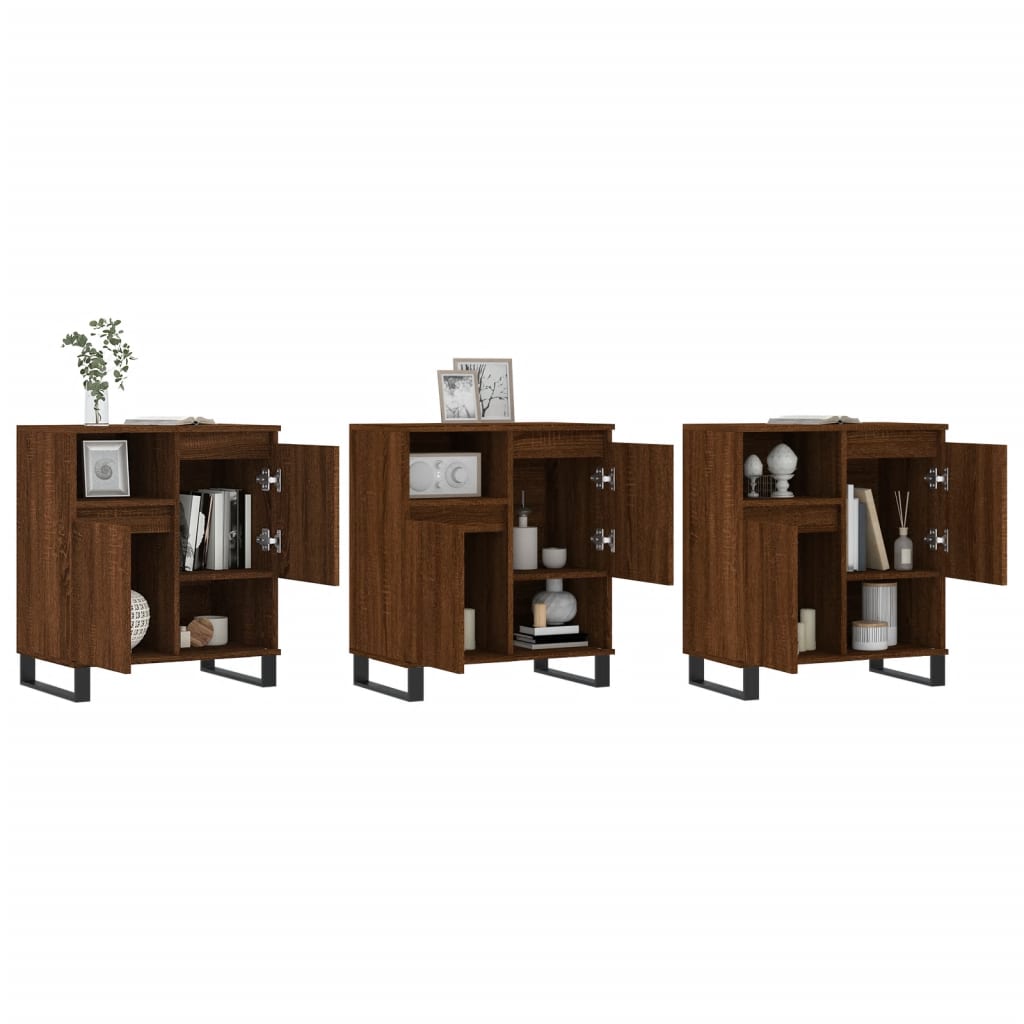 Buffets 2 pcs en bois travaillé.