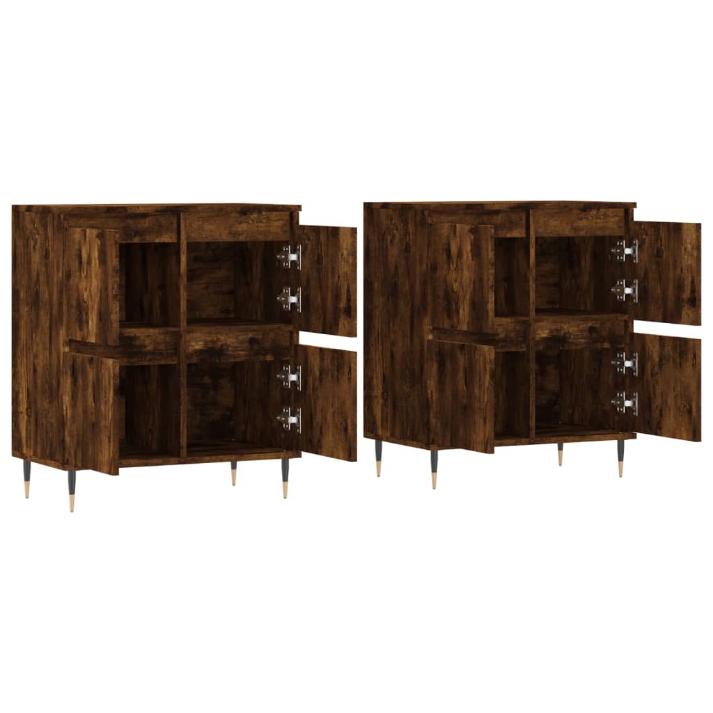 Buffets 3 pcs en bois ouvré couleur chêne