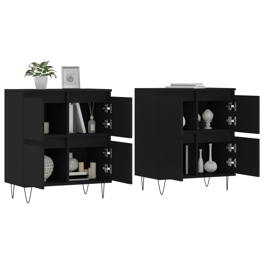 Buffets 2 pcs en bois travaillé.