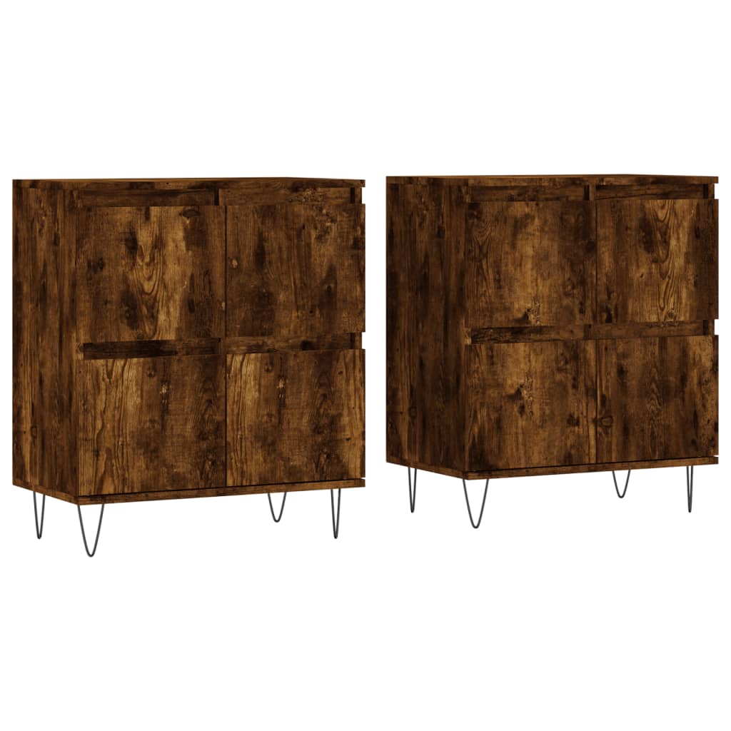 Buffets 2 pcs en bois travaillé.