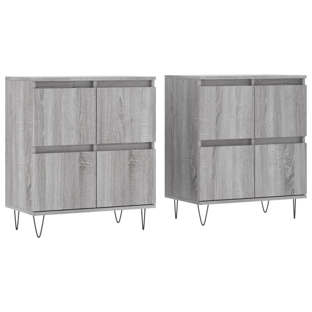 Buffets 2 pcs en bois travaillé.