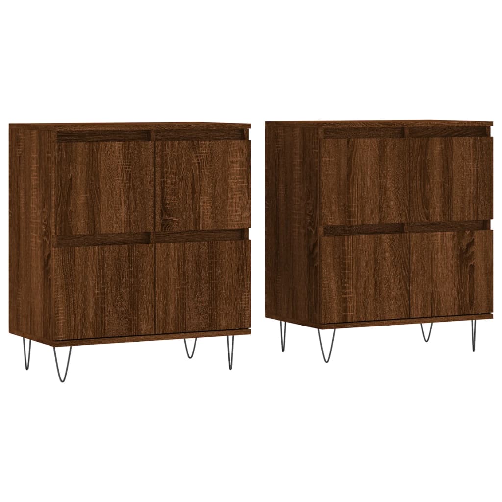 Buffets 2 pcs en bois travaillé.