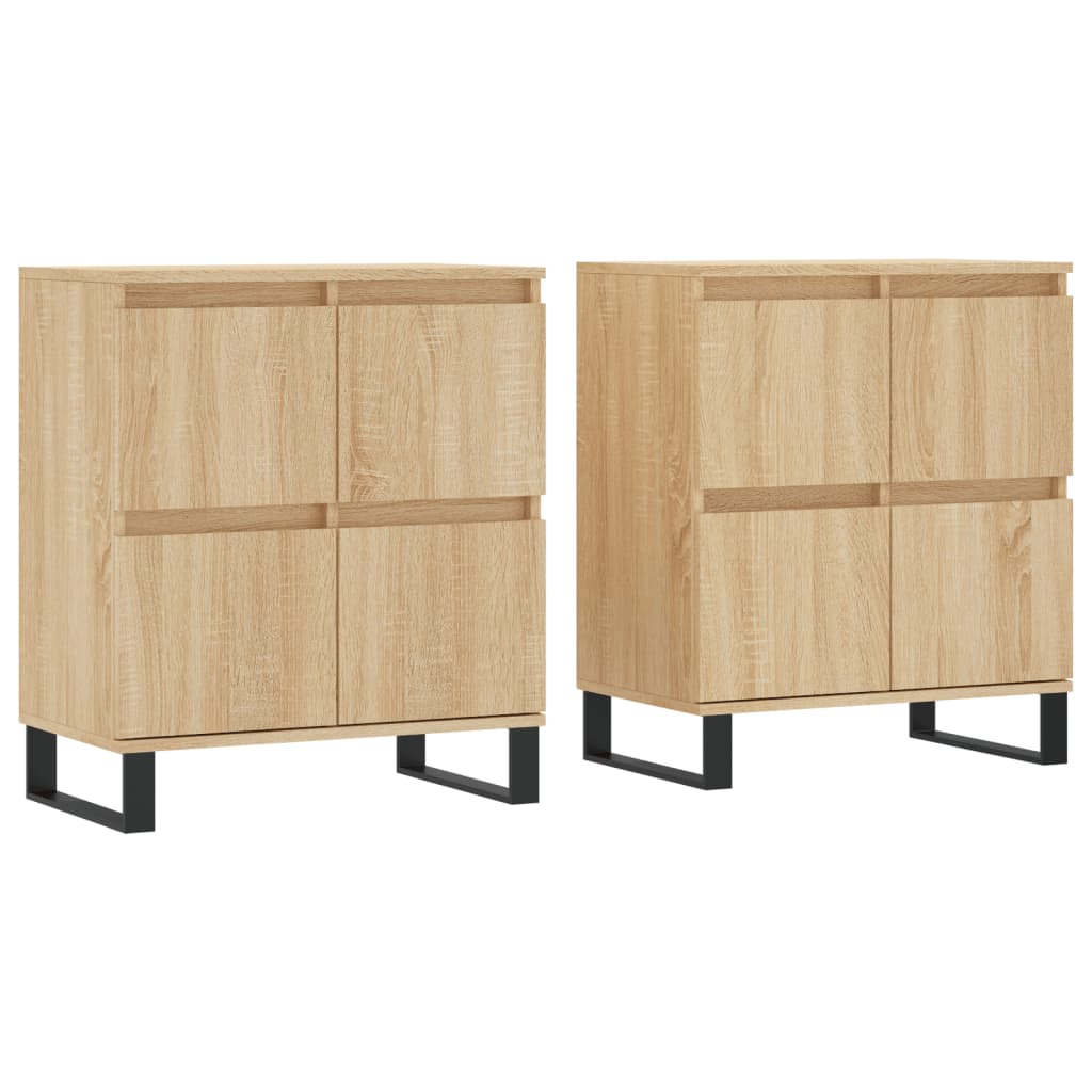 Buffets 2 pcs en bois travaillé.