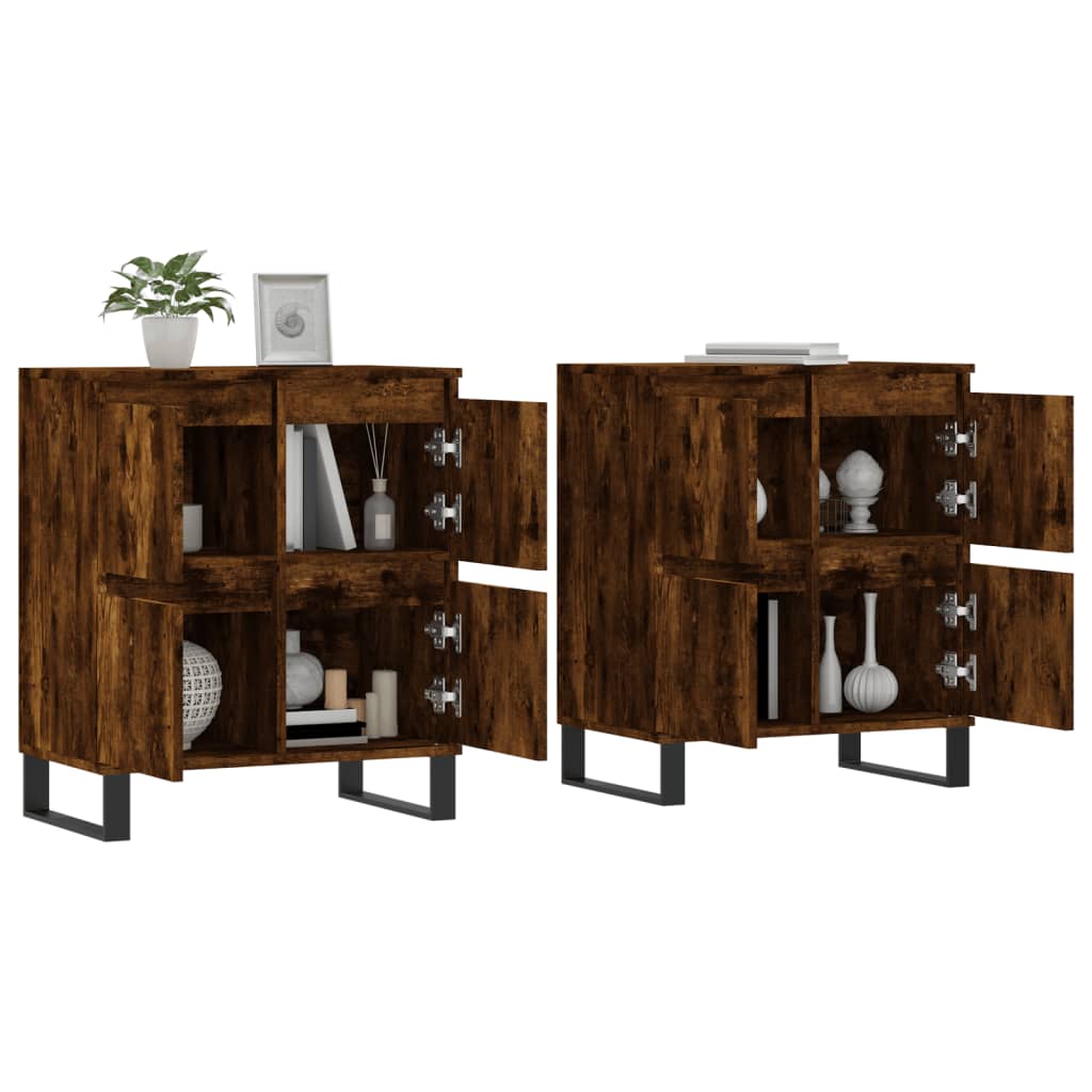 Buffets 2 pcs en bois travaillé.