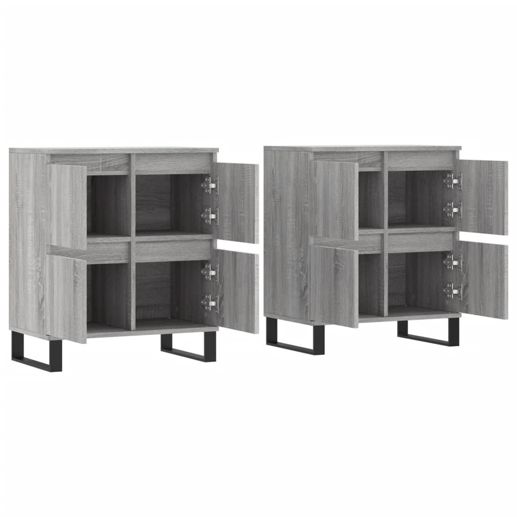 Buffets 2 pcs en bois travaillé.