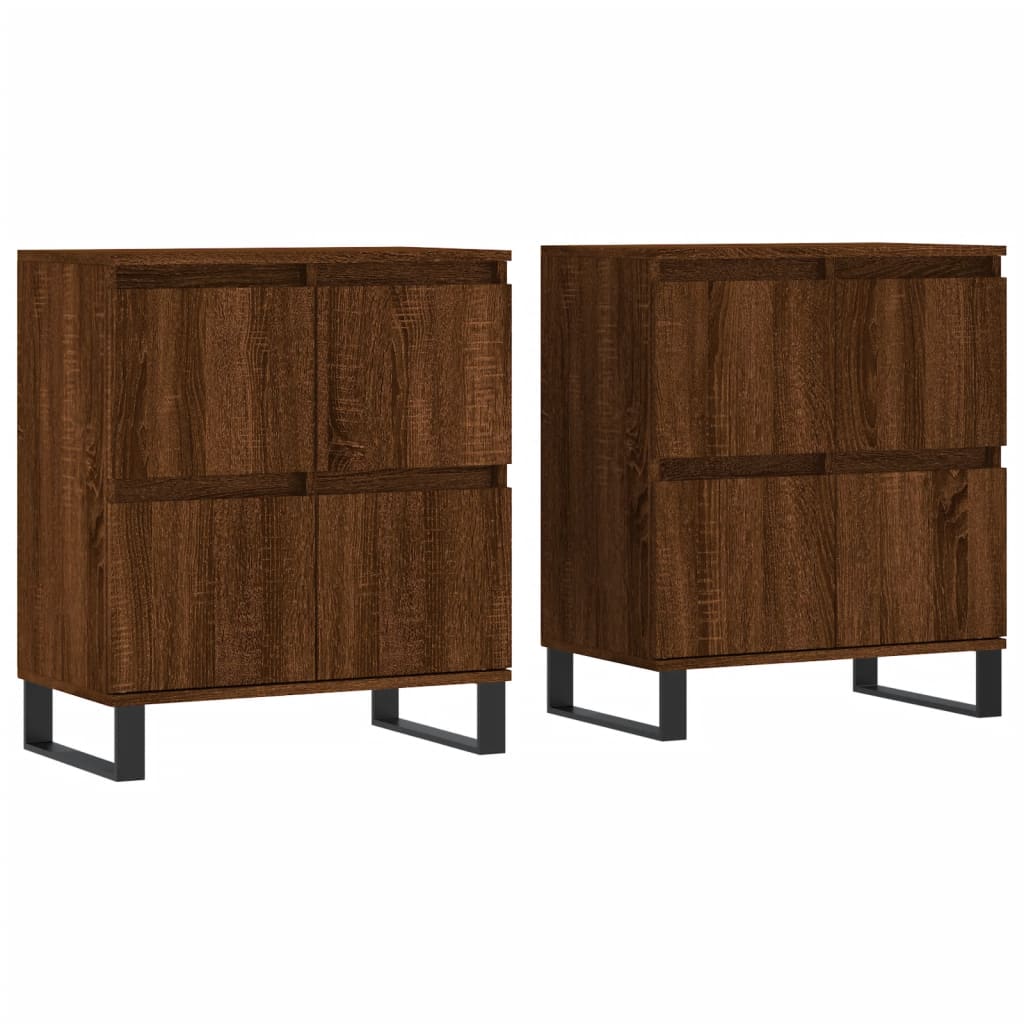 Buffets 2 pcs en bois travaillé.