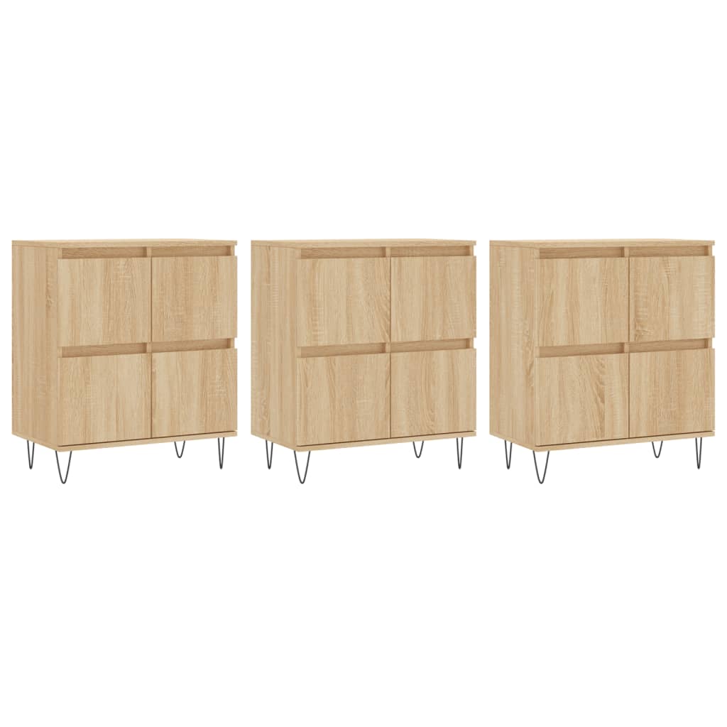 Buffets 2 pcs en bois travaillé.