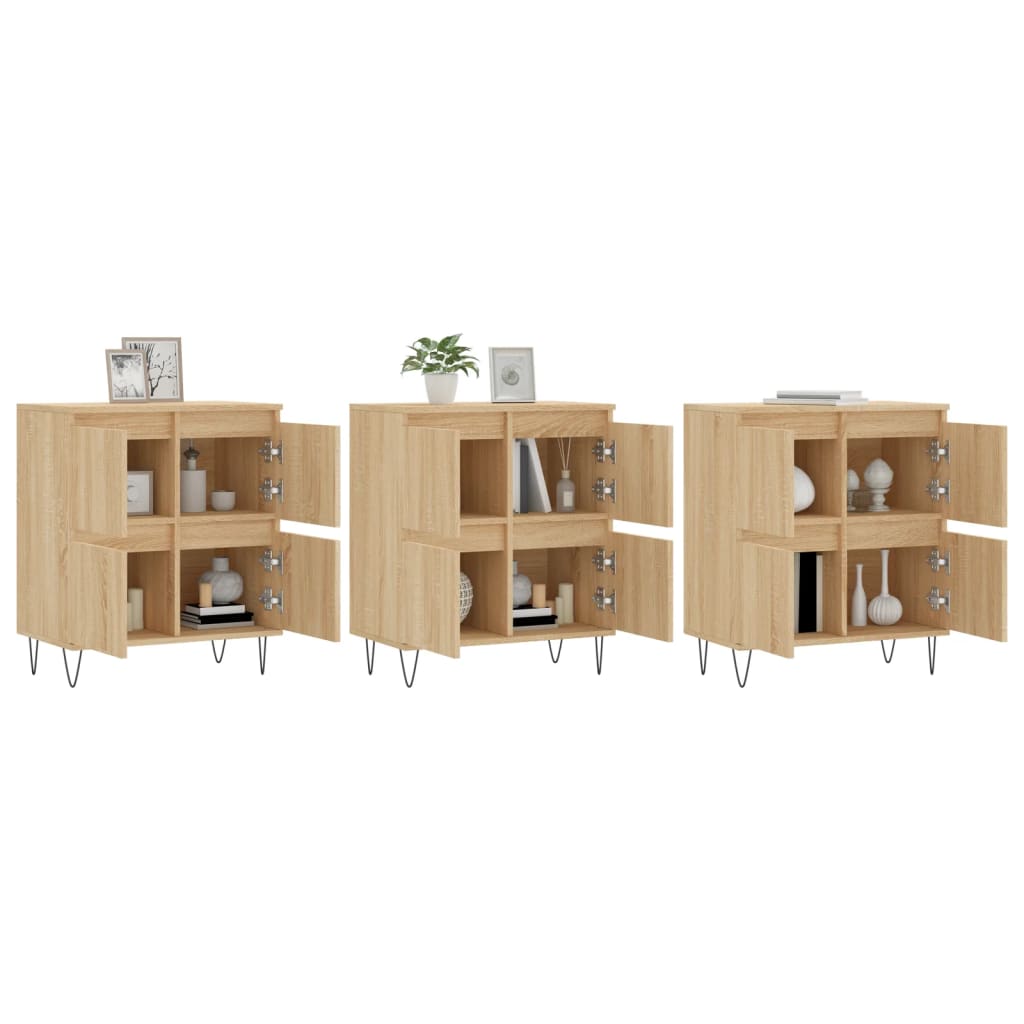 Buffets 2 pcs en bois travaillé.