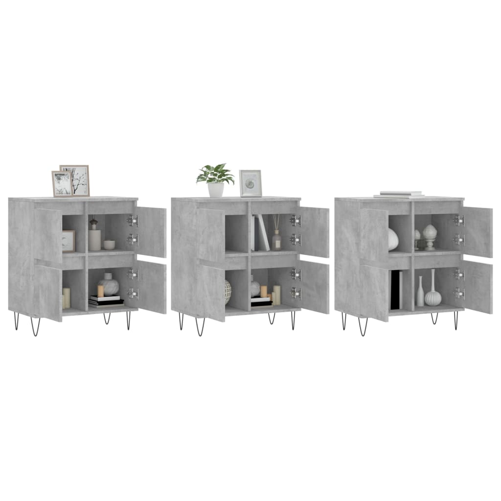 Buffets 2 pcs en bois travaillé.