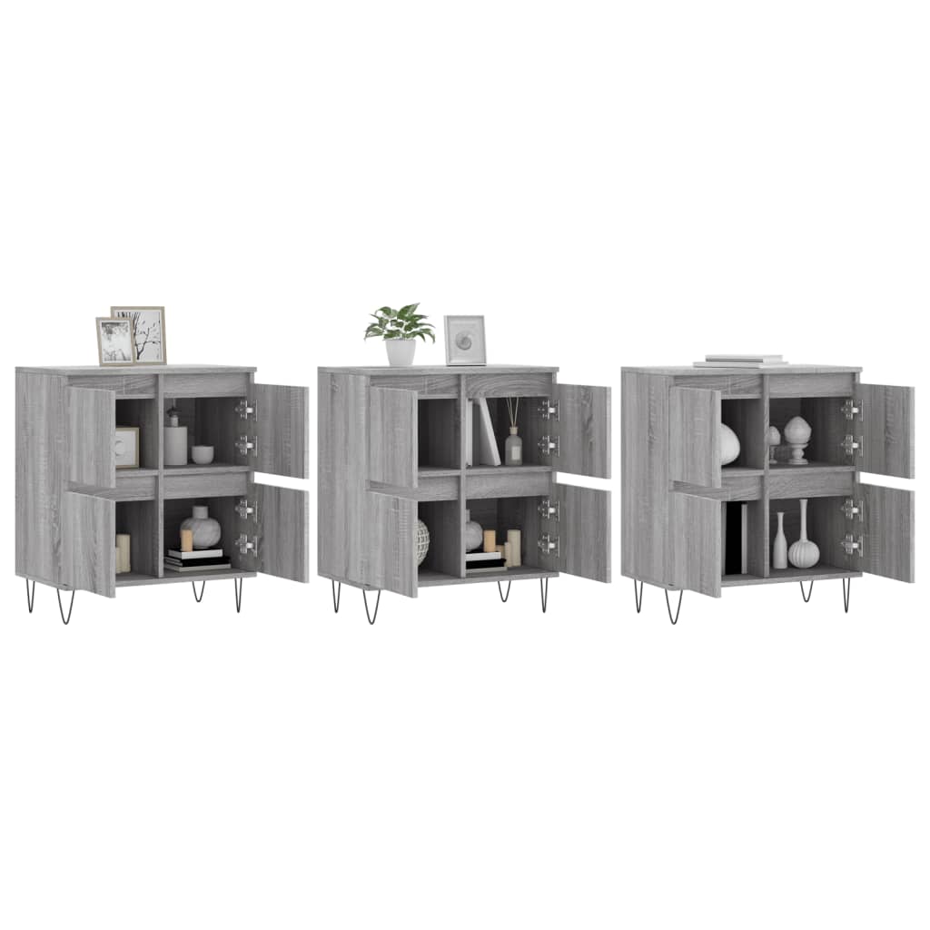 Buffets 2 pcs en bois travaillé.