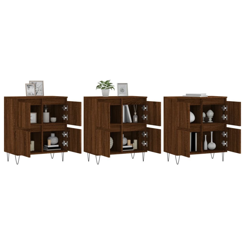 Buffets 2 pcs en bois travaillé.