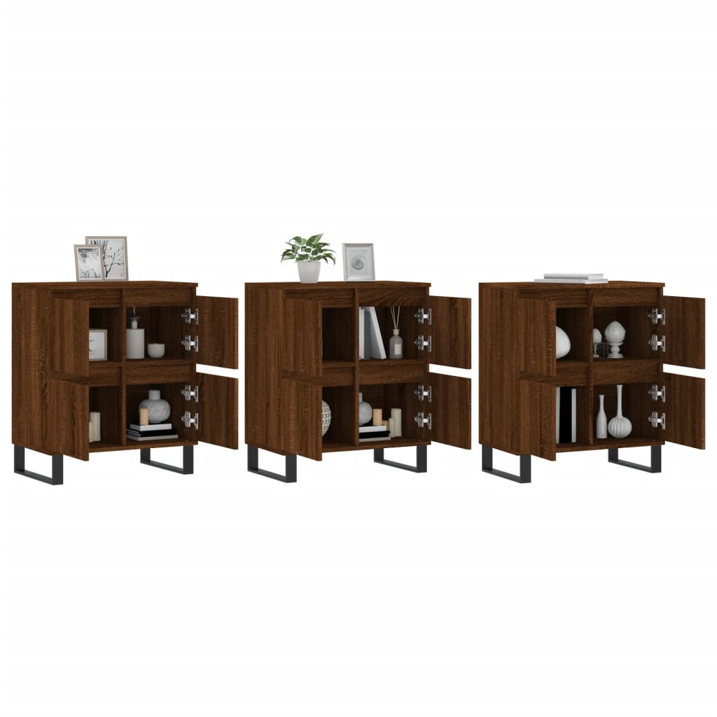 Buffets 2 pcs en bois travaillé.