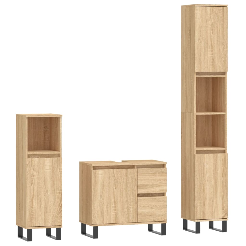 Ensemble de meubles de salle de bain 3 pièces en bois