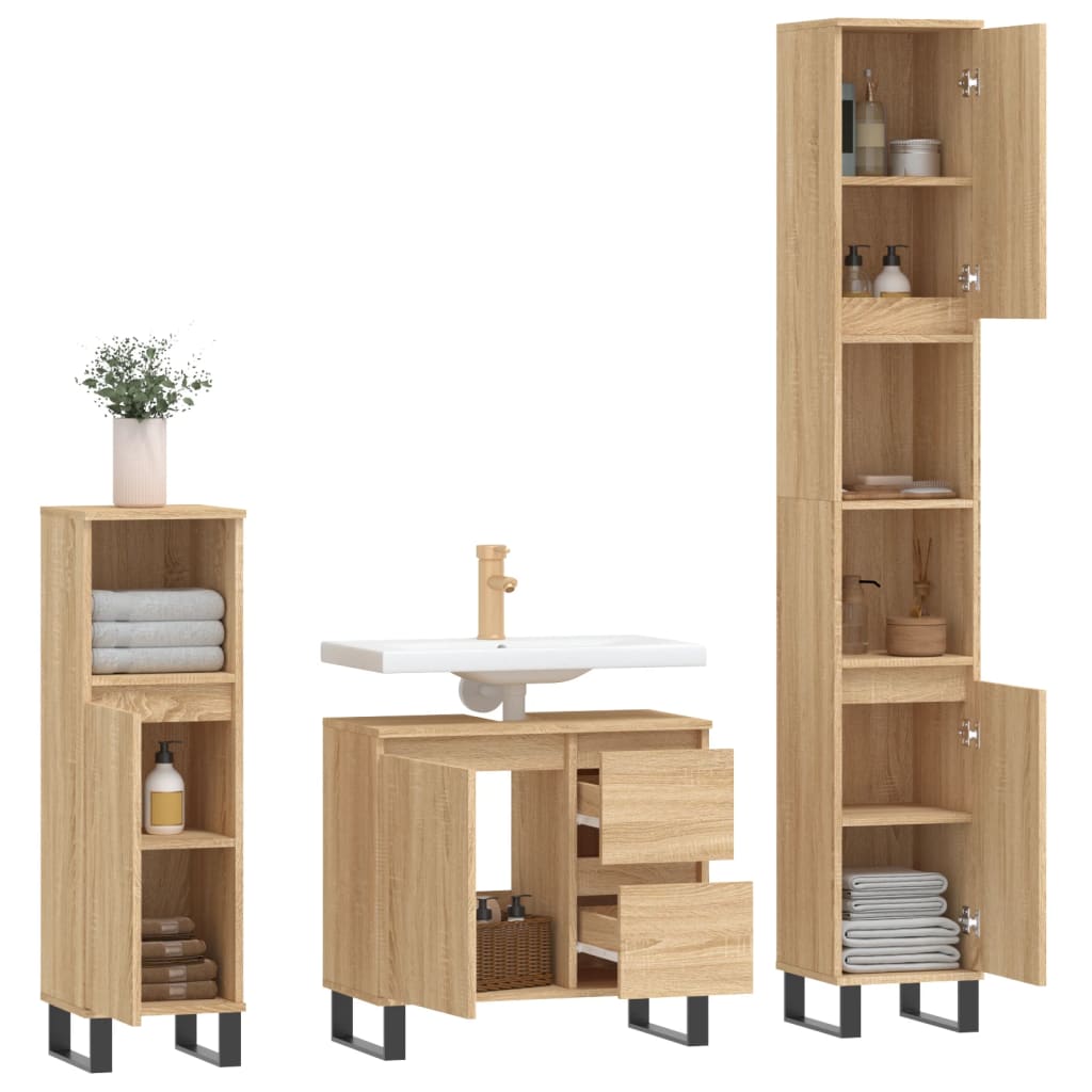 Ensemble de meubles de salle de bain 3 pièces en bois