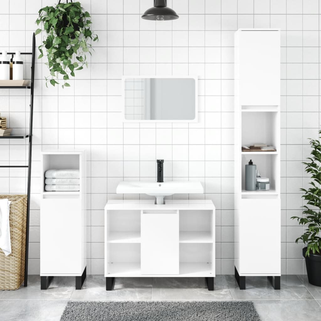 Ensemble de meubles de salle de bain 3 pièces en bois couleur chêne