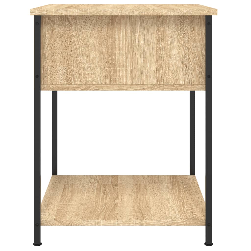 Nachtkastjes 2 st 44x45x58 cm bewerkt hout eikenkleurig