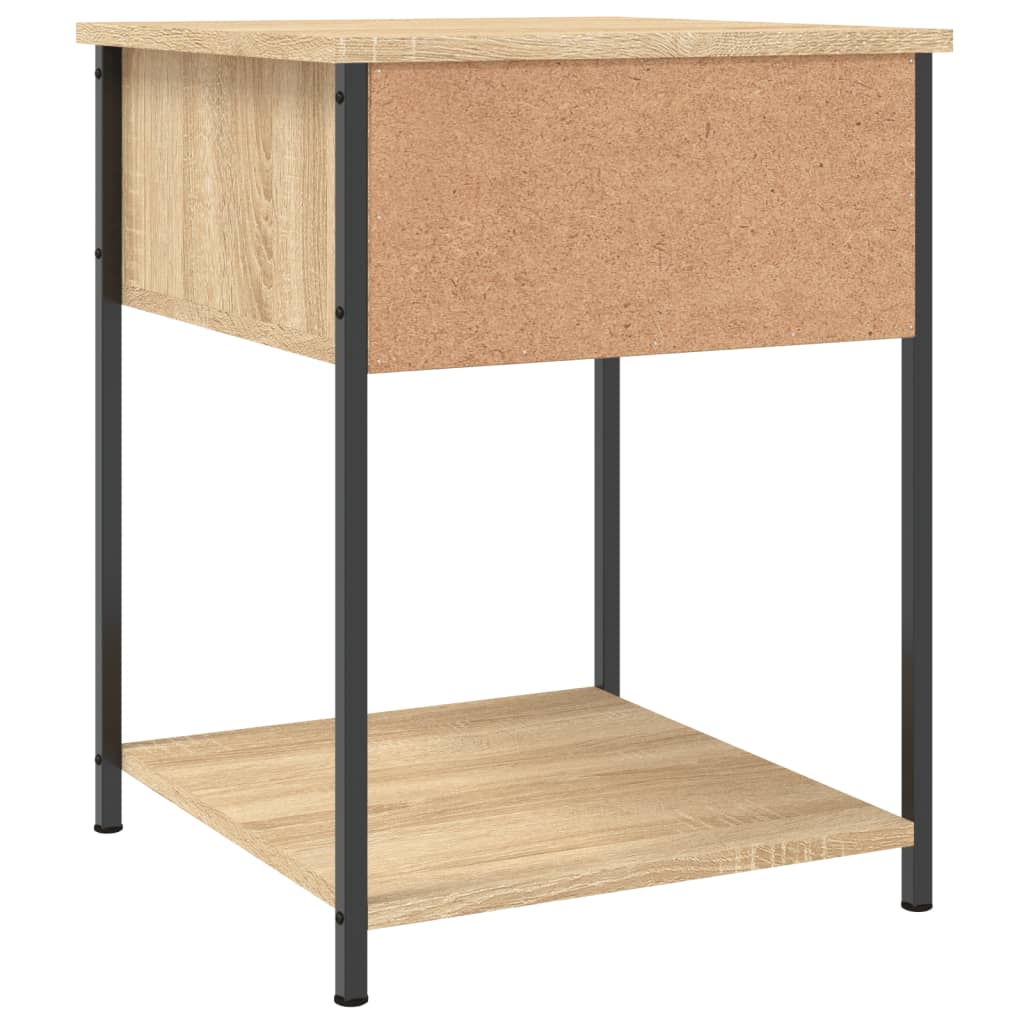 Nachtkastjes 2 st 44x45x58 cm bewerkt hout eikenkleurig