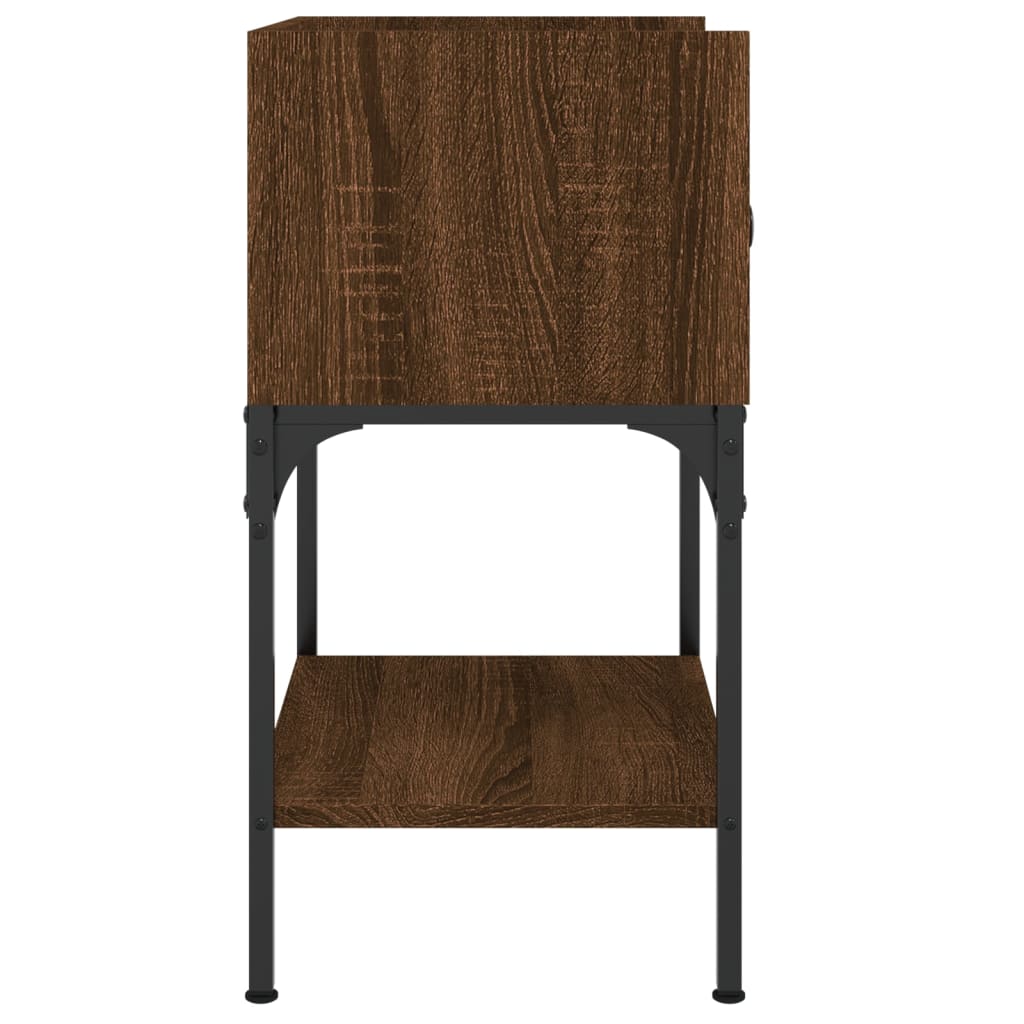 Tables de chevet 2 pcs 40,5x31x60 cm bois fini couleur chêne marron