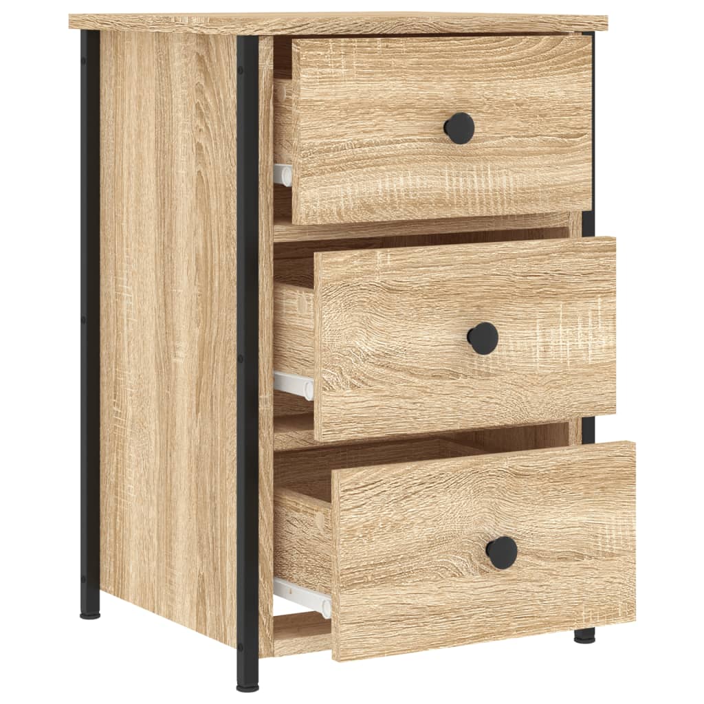 Nachtkastjes 2 st 40x36x60 cm bewerkt hout