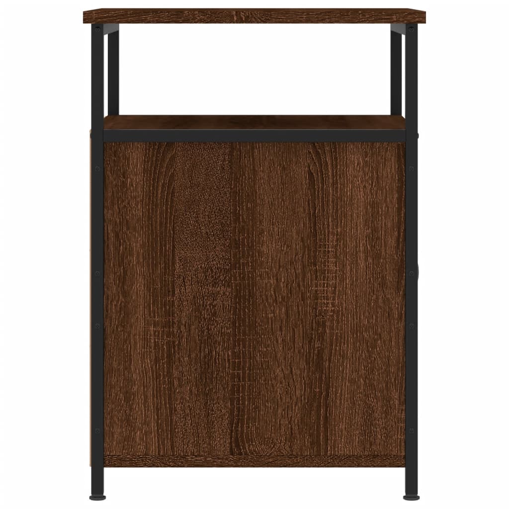 Table de chevet 40x42x60 cm bois fini couleur chêne marron