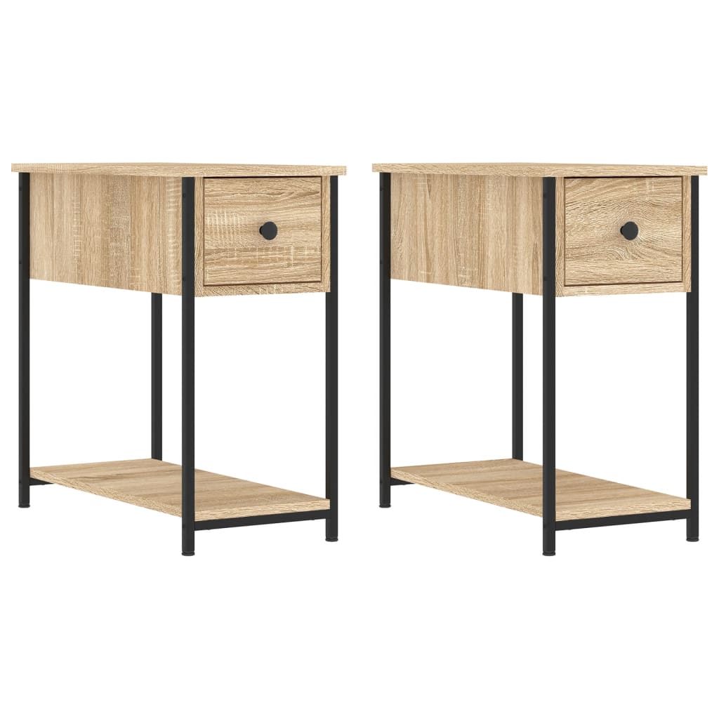 Tables de chevet 2 pcs 30x60x60 cm bois fini