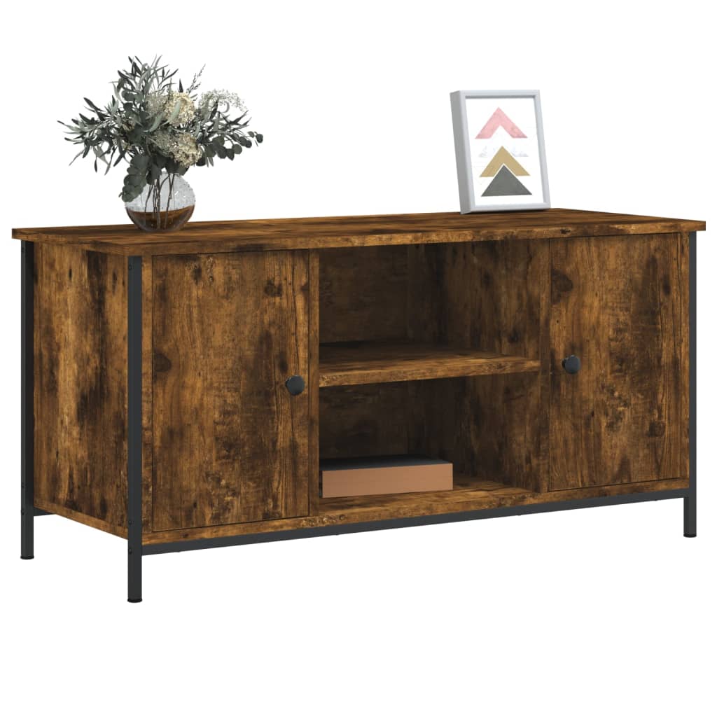 Tv-meubel 100x40x50 cm bewerkt hout eikenkleurig