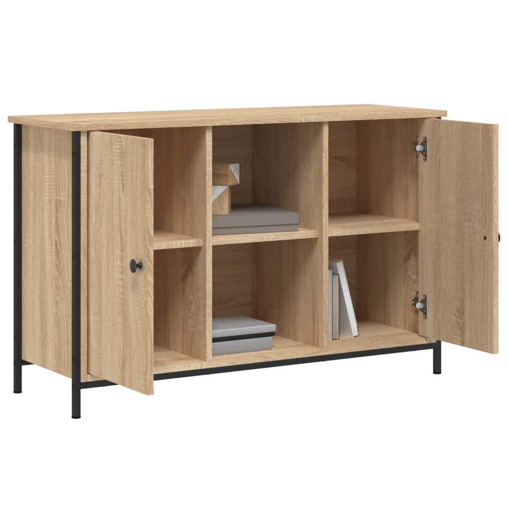 Tv-meubel 100x35x65 cm bewerkt hout bruin eikenkleur