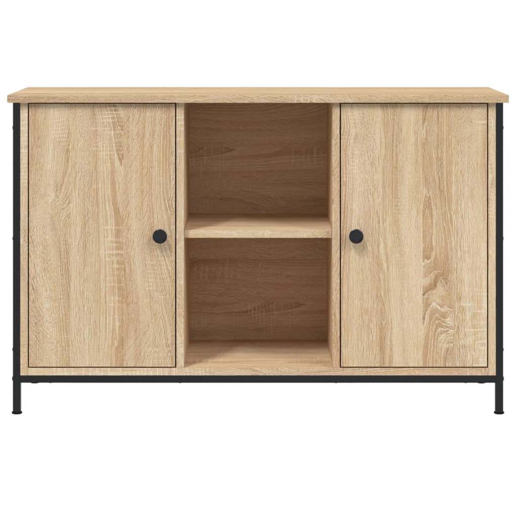 Tv-meubel 100x35x65 cm bewerkt hout bruin eikenkleur