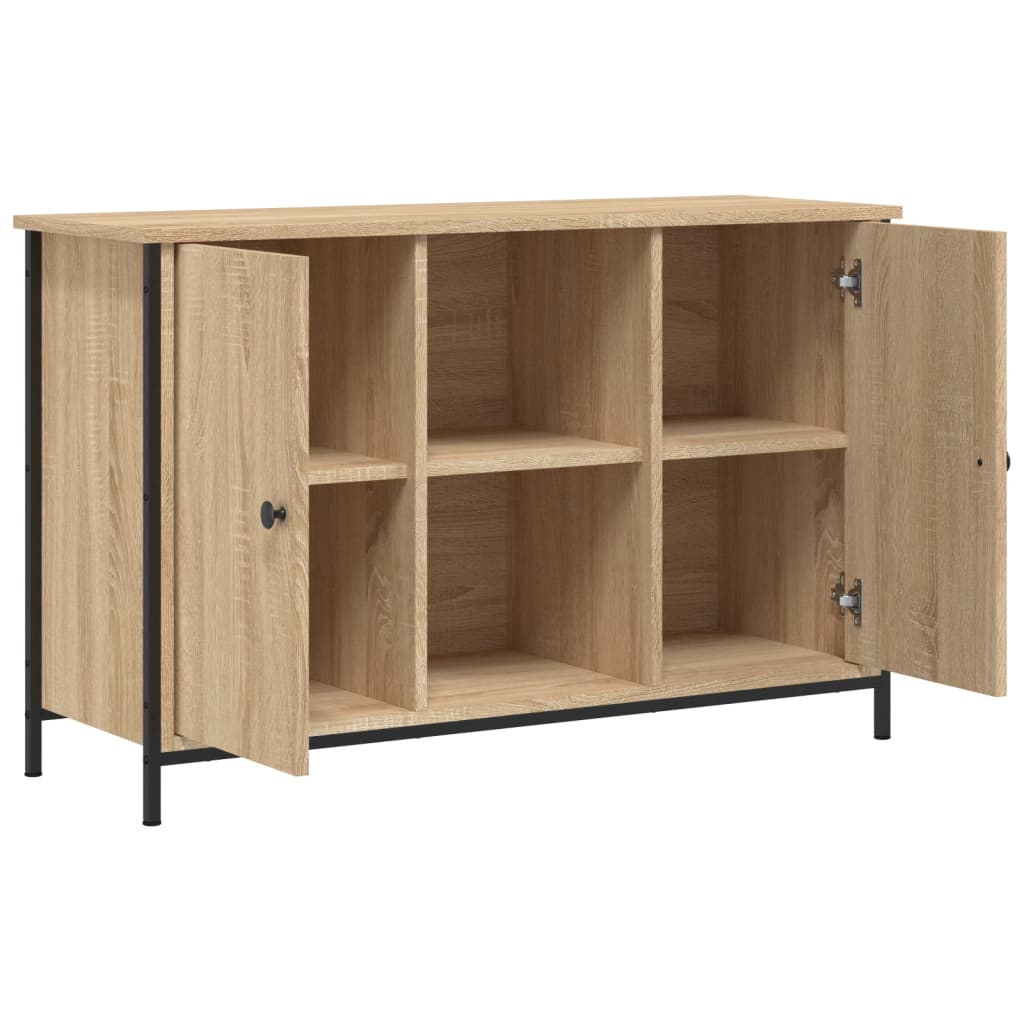 Tv-meubel 100x35x65 cm bewerkt hout bruin eikenkleur