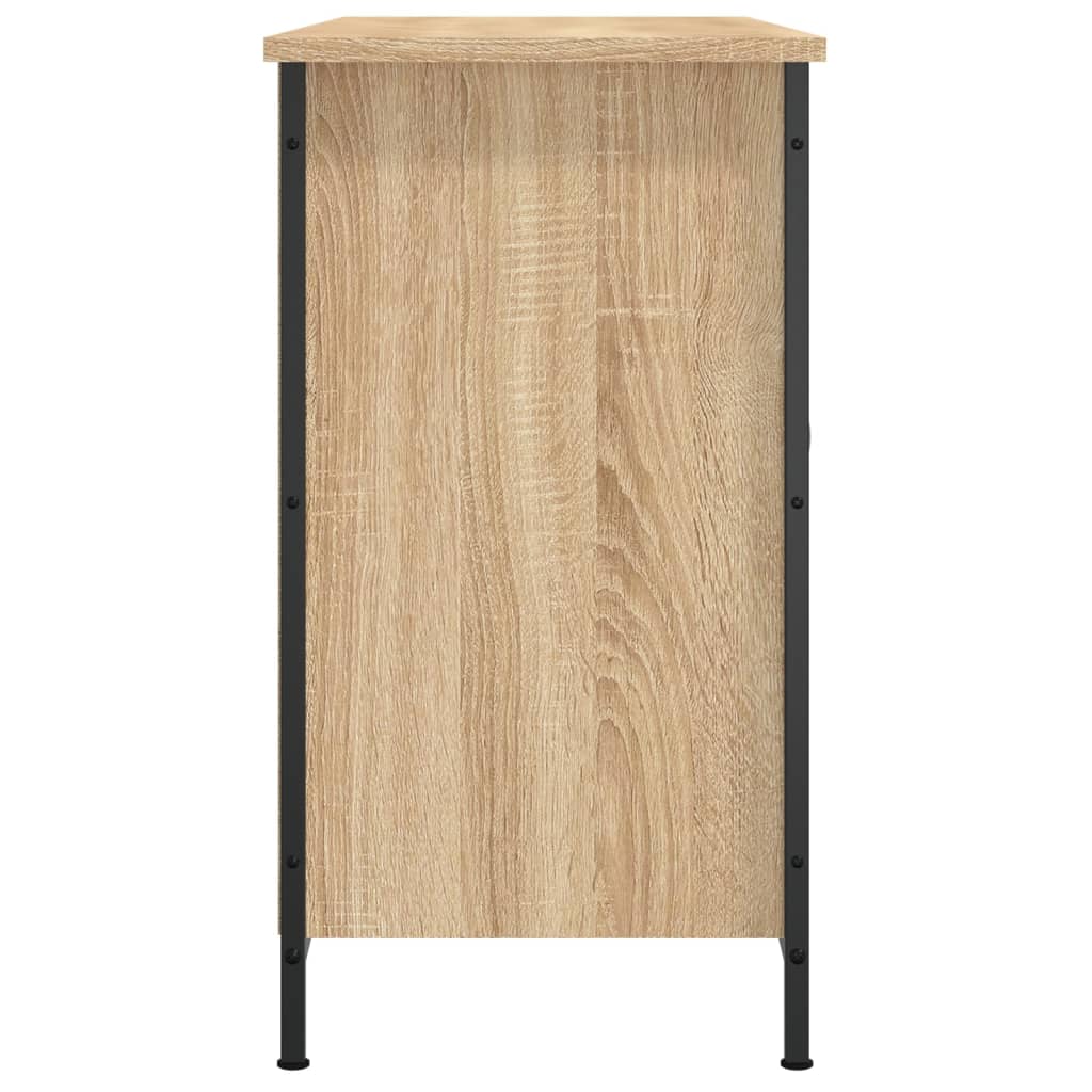 Tv-meubel 100x35x65 cm bewerkt hout bruin eikenkleur