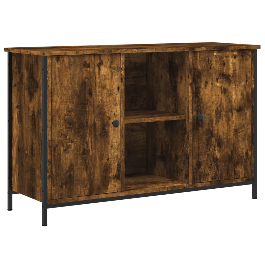 Tv-meubel 100x35x65 cm bewerkt hout bruin eikenkleur