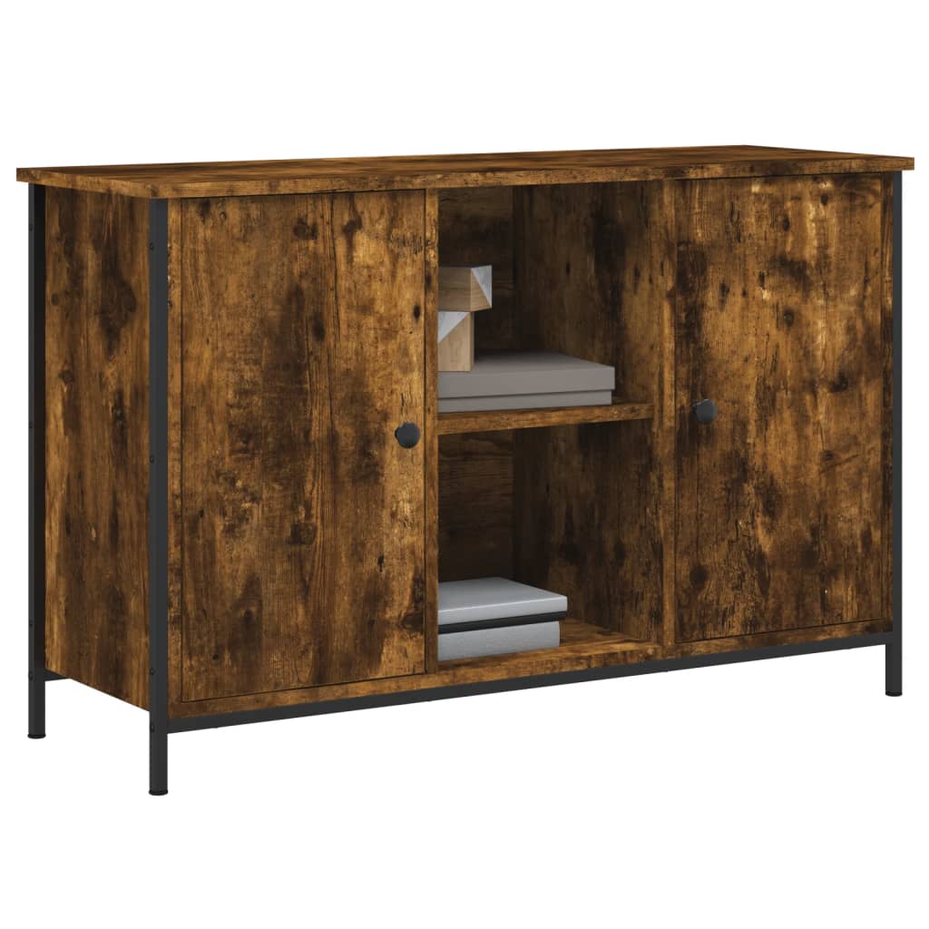 Tv-meubel 100x35x65 cm bewerkt hout bruin eikenkleur