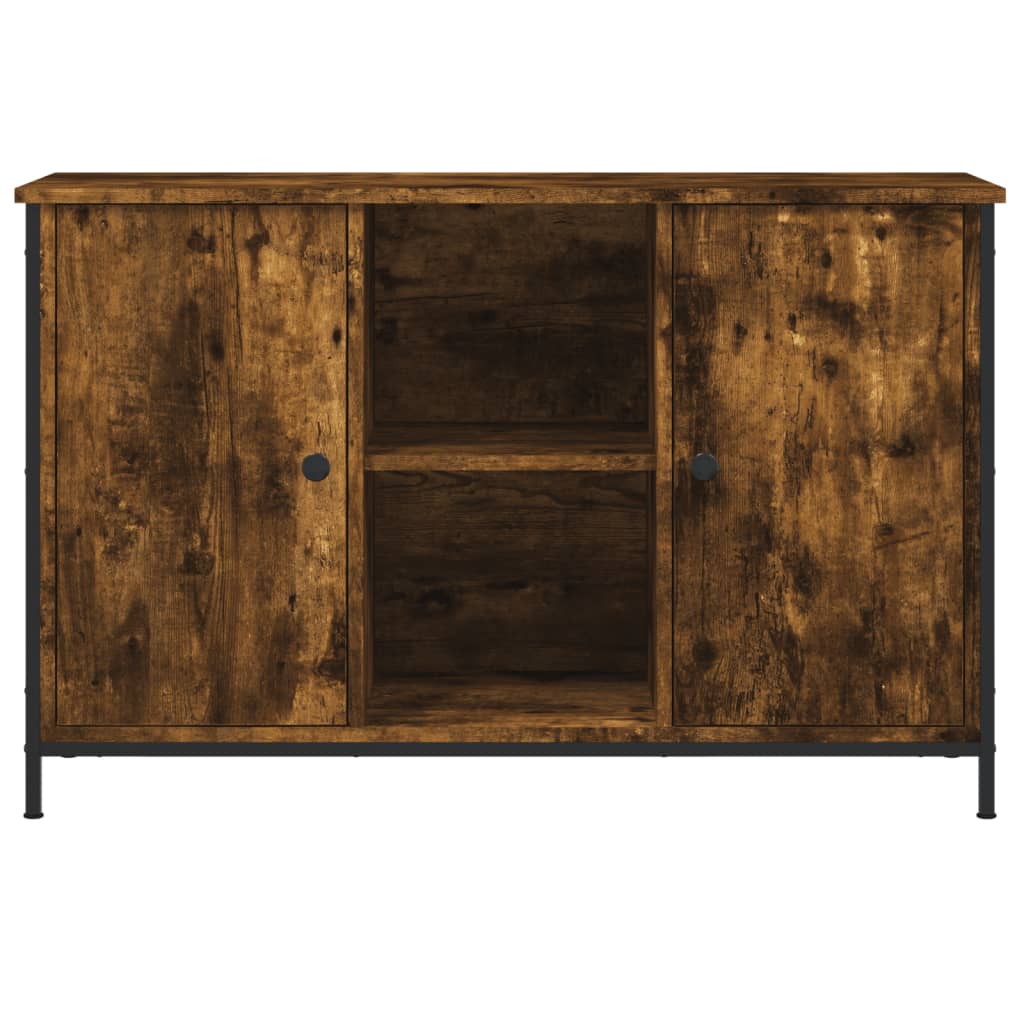 Tv-meubel 100x35x65 cm bewerkt hout bruin eikenkleur