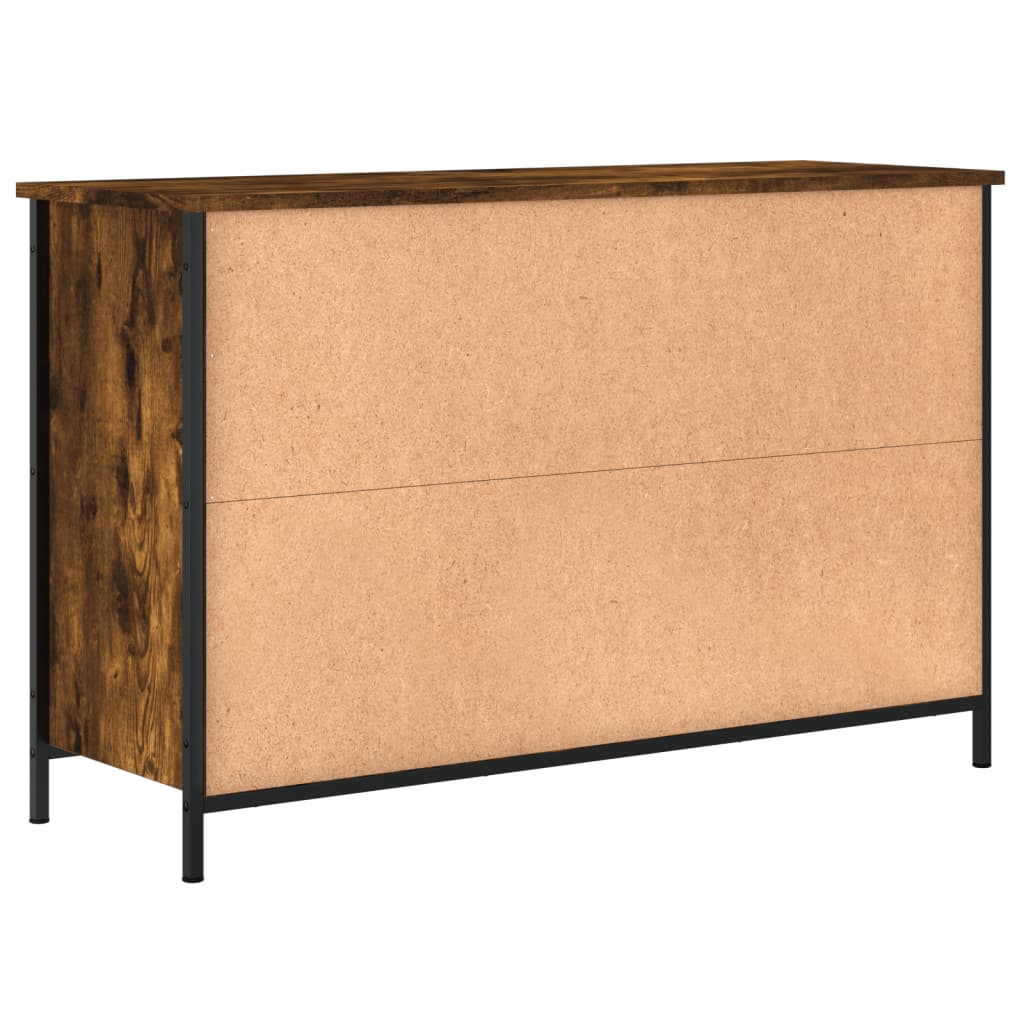 Tv-meubel 100x35x65 cm bewerkt hout bruin eikenkleur