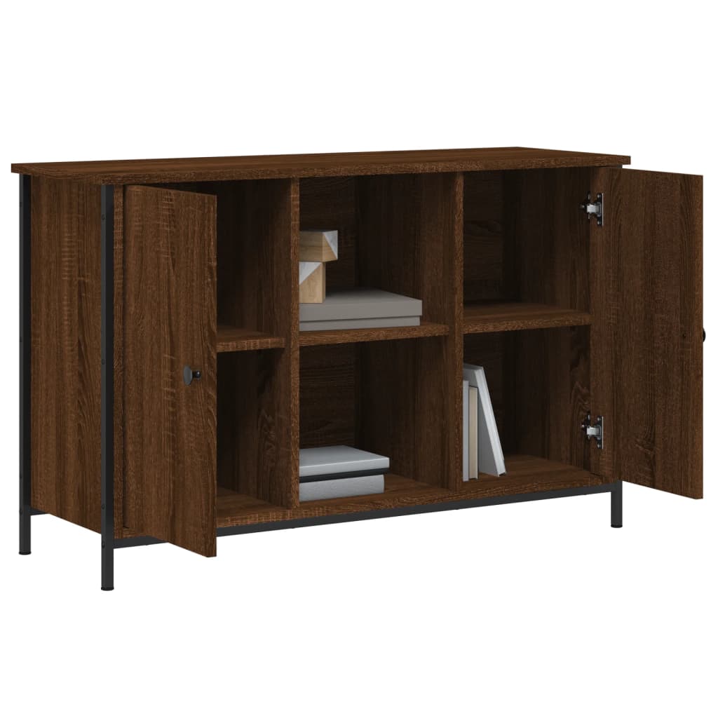 Tv-meubel 100x35x65 cm bewerkt hout bruin eikenkleur