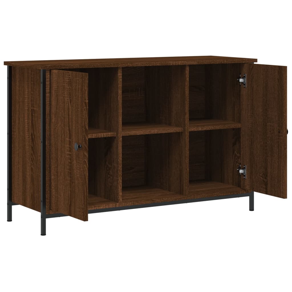 Tv-meubel 100x35x65 cm bewerkt hout bruin eikenkleur