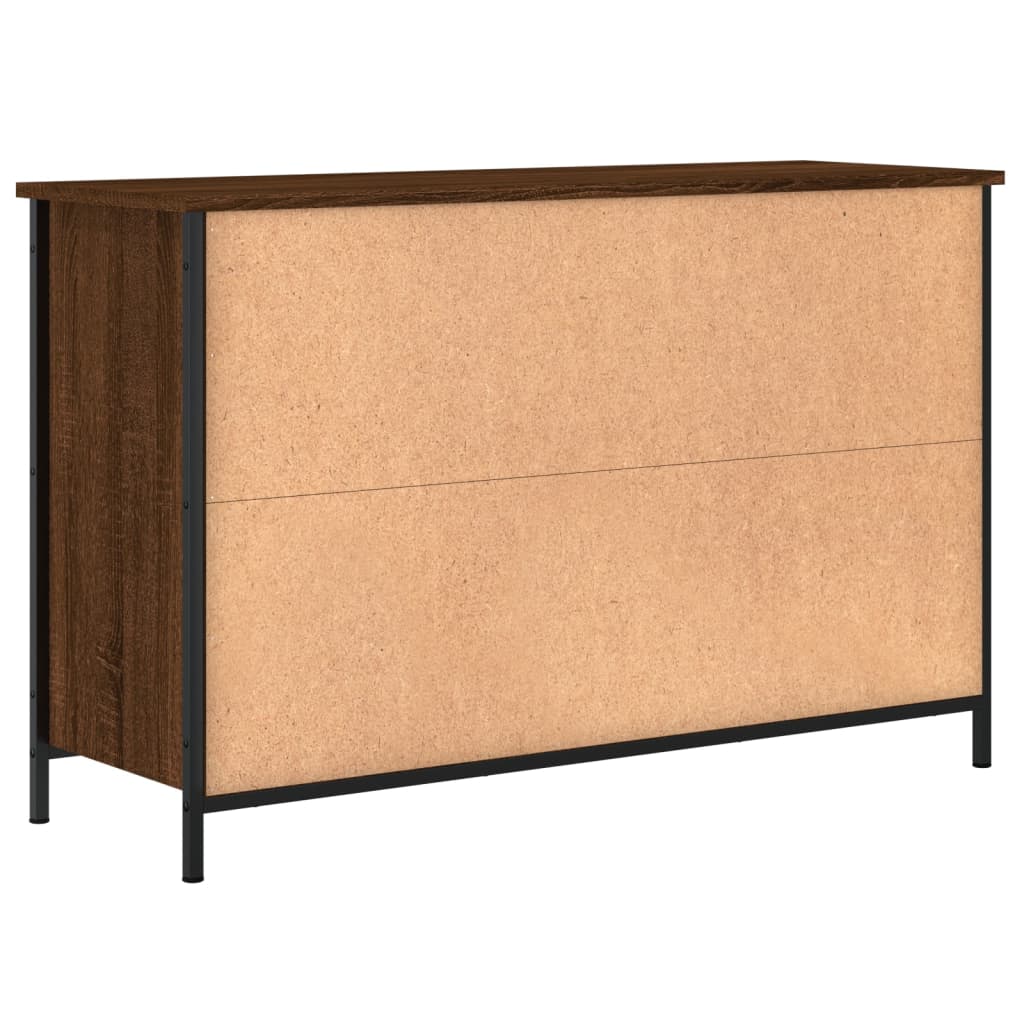 Tv-meubel 100x35x65 cm bewerkt hout bruin eikenkleur