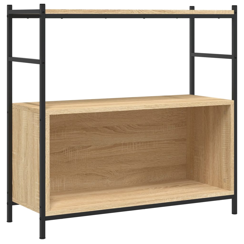 Boekenrek 80x30x78,5 cm bewerkt hout en ijzer