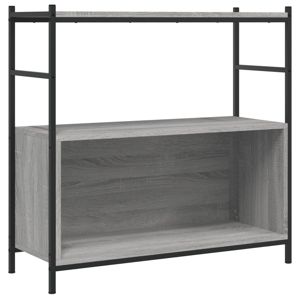 Boekenrek 80x30x78,5 cm bewerkt hout en ijzer