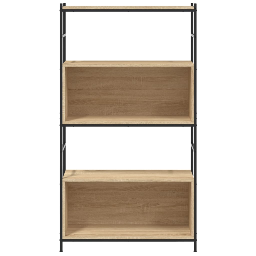 Boekenrek 80x30x78,5 cm bewerkt hout en ijzer