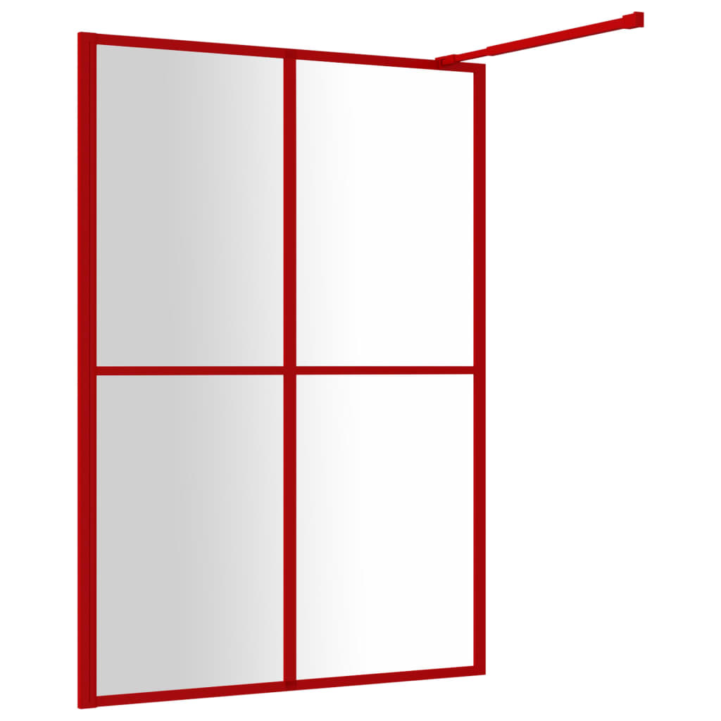 Inloopdouchewand 118x190 cm transparant gehard glas