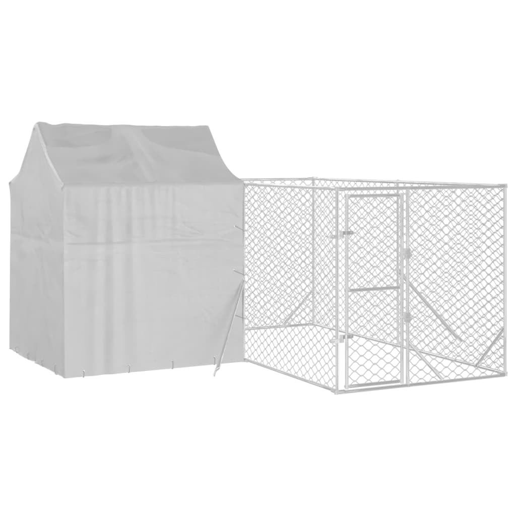 Hondenkennel met dak 10x6x2,5 m gegalvaniseerd staal zilver