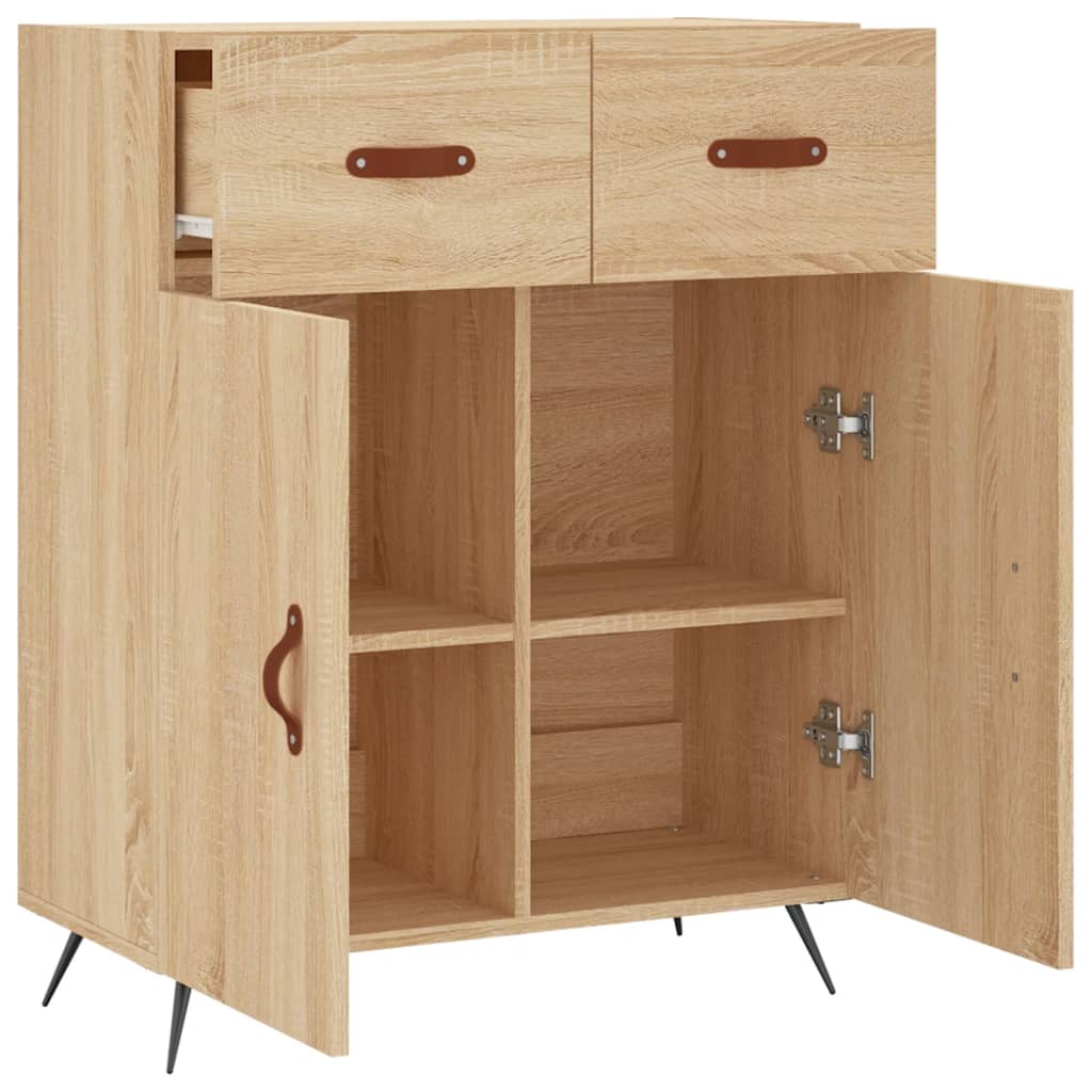 Buffet 69,5x34x90 cm en bois travaillé