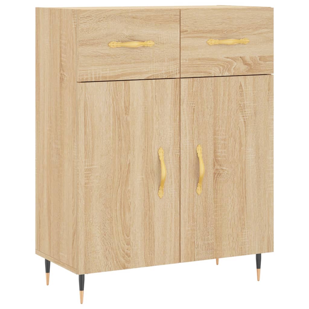 Dressoir 69,5x34x90 cm bewerkt hout eikenkleurig