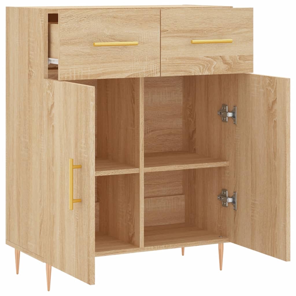 Dressoir 69,5x34x90 cm bewerkt hout