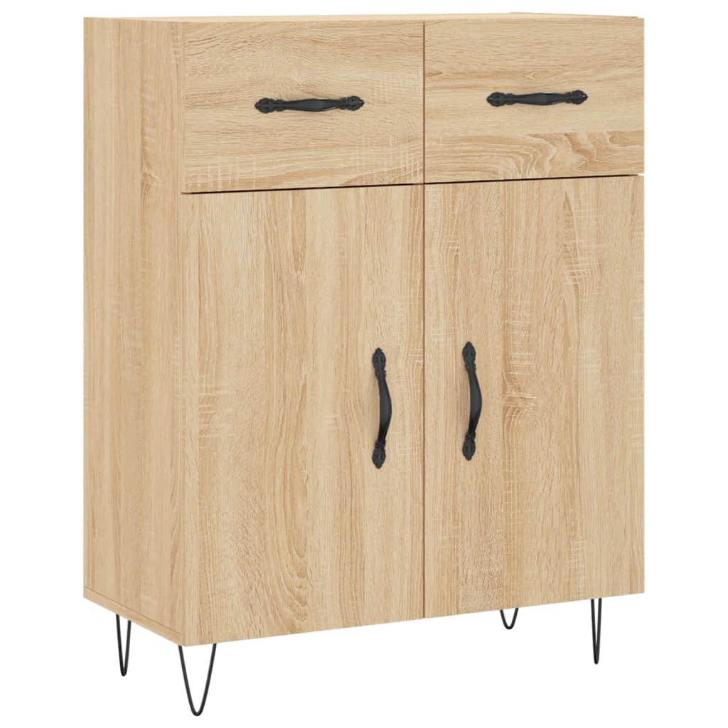 Dressoir 69,5x34x90 cm bewerkt hout eikenkleurig