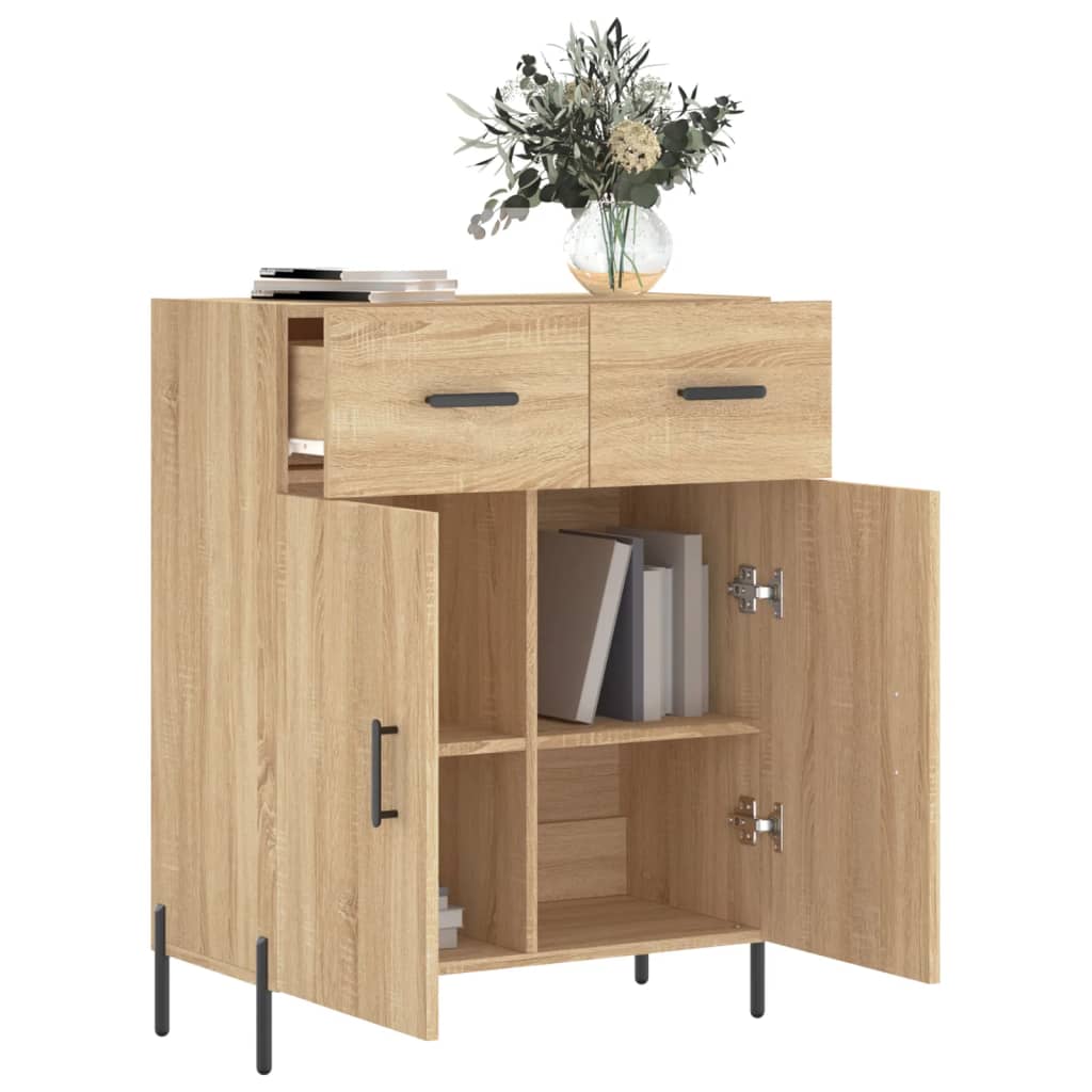 Buffet 69,5x34x90 cm en bois travaillé