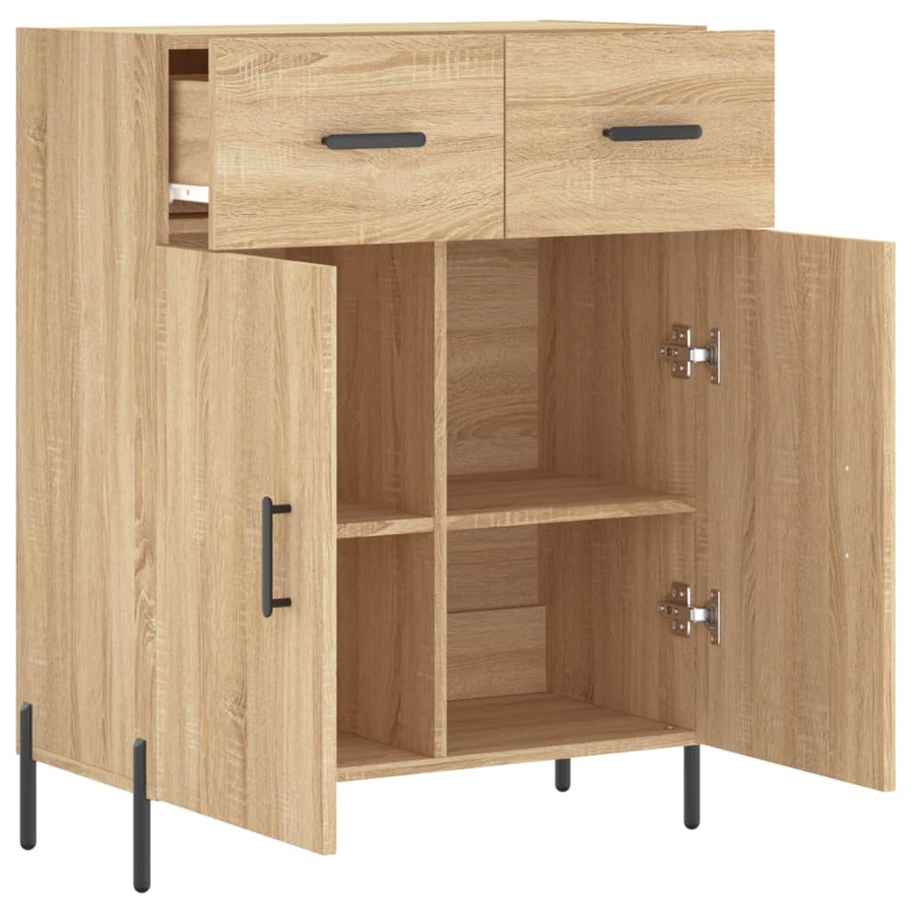 Buffet 69,5x34x90 cm en bois travaillé