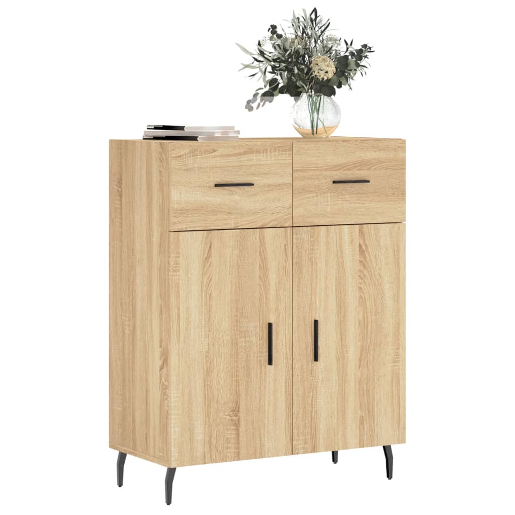 Dressoir 69,5x34x90 cm bewerkt hout eikenkleurig